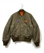 HUMAN MADEヒューマンメイド）の古着「MA-1ジャケット」｜カーキ