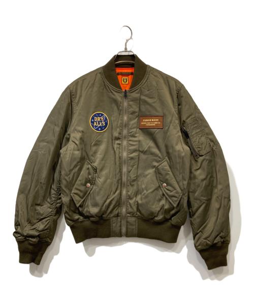 HUMAN MADE（ヒューマンメイド）HUMAN MADE (ヒューマンメイド) MA-1ジャケット カーキ サイズ:XLの古着・服飾アイテム