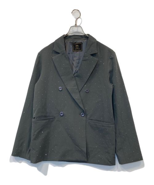 Olu.（オルドット）Olu. (オルドット) ラインストーンジャケット　YU25FBA01 グレー サイズ:FREEの古着・服飾アイテム