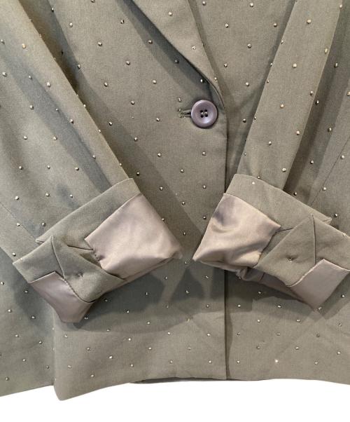 Olu.（オルドット）Olu. (オルドット) ラインストーンジャケット　YU25FBA01 グレー サイズ:FREEの古着・服飾アイテム
