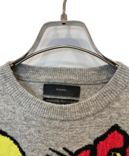 DIESEL（ディーゼル）DIESEL (ディーゼル) スカルニット グレー サイズ:XSの古着・服飾アイテム
