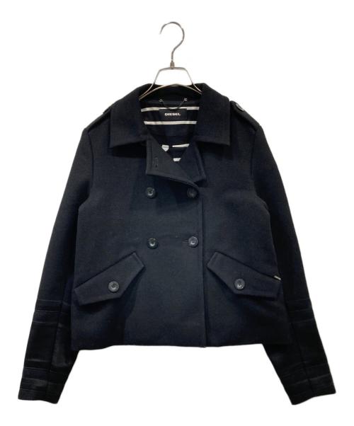 DIESEL（ディーゼル）DIESEL (ディーゼル) Pコート ブラック サイズ:XSの古着・服飾アイテム