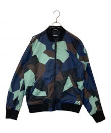 DIESEL（ディーゼル）の古着「総柄MA-1ジャケット」｜ネイビー