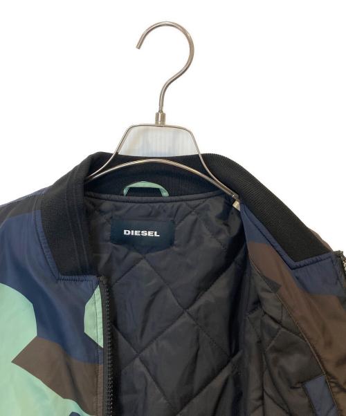 DIESEL（ディーゼル）DIESEL (ディーゼル) 総柄MA-1ジャケット ネイビー サイズ:Mの古着・服飾アイテム