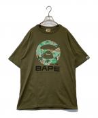 A BATHING APEアベイシングエイプ）の古着「プリントTシャツ」｜カーキ