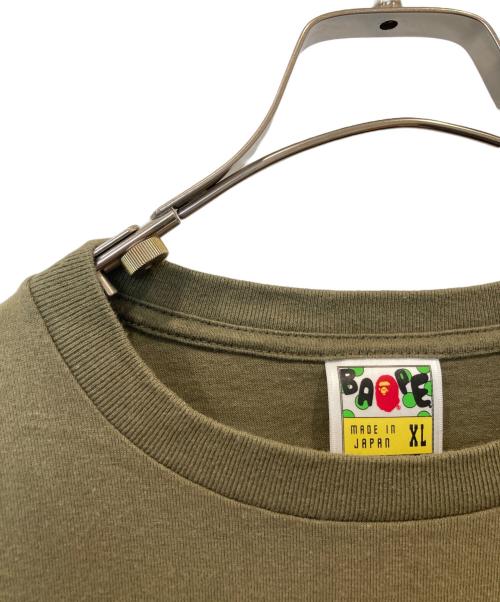 A BATHING APE（アベイシングエイプ）A BATHING APE (アベイシングエイプ) プリントTシャツ カーキ サイズ:XLの古着・服飾アイテム