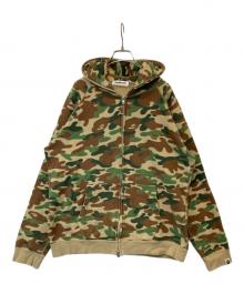 A BATHING APE（ア ベイシング エイプ）の古着「パズルカモジップアップパーカー」｜ブラウン