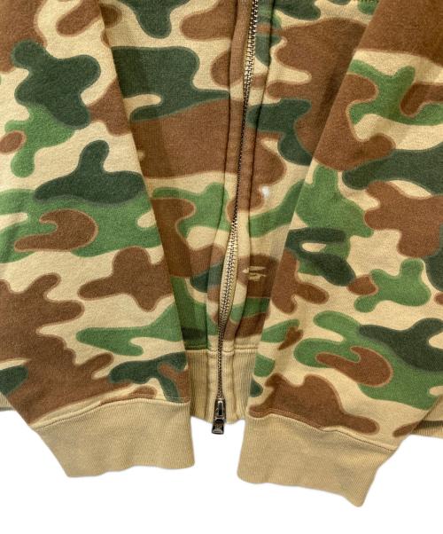 A BATHING APE（ア ベイシング エイプ）A BATHING APE (ア ベイシング エイプ) パズルカモジップアップパーカー ブラウン サイズ:Lの古着・服飾アイテム