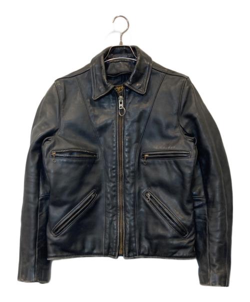 VANSON（バンソン）VANSON (バンソン) F レザーライダースジャケット 17455A 10 ブラック サイズ:38の古着・服飾アイテム