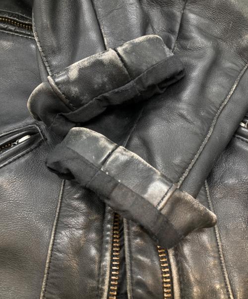 VANSON（バンソン）VANSON (バンソン) F レザーライダースジャケット 17455A 10 ブラック サイズ:38の古着・服飾アイテム