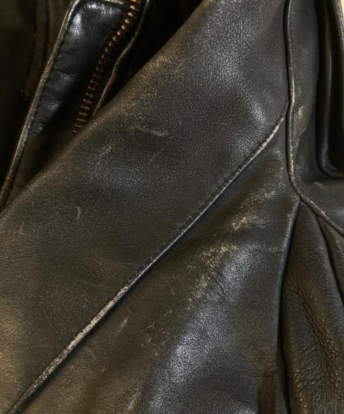 VANSON（バンソン）VANSON (バンソン) F レザーライダースジャケット 17455A 10 ブラック サイズ:38の古着・服飾アイテム