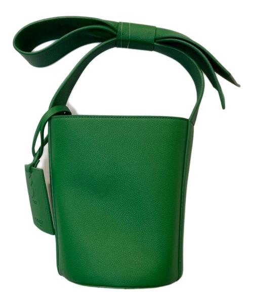 CLOUDY（クラウディー）CLOUDY (クラウディー) リボントートバッグ グリーンの古着・服飾アイテム