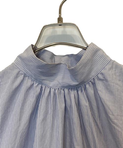 MACPHEE（マカフィー）MACPHEE (マカフィー) コットンブロード ハイネックシャツ　12-01-42-01402 ブルー サイズ:36の古着・服飾アイテム