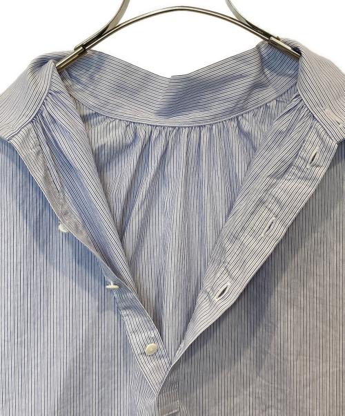 MACPHEE（マカフィー）MACPHEE (マカフィー) コットンブロード ハイネックシャツ　12-01-42-01402 ブルー サイズ:36の古着・服飾アイテム
