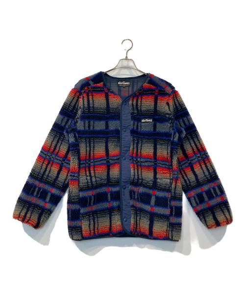 WILD THINGS（ワイルドシングス）WILD THINGS (ワイルドシングス) フラッフィーボアカーディガン　WT22133KY ネイビー×レッド サイズ:Mの古着・服飾アイテム