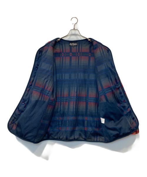 WILD THINGS（ワイルドシングス）WILD THINGS (ワイルドシングス) フラッフィーボアカーディガン　WT22133KY ネイビー×レッド サイズ:Mの古着・服飾アイテム