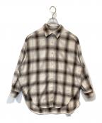 Spick and Spanスピック＆スパン）の古着「オンブレーチェックルーズシャツ　24050200211040」｜ブラウン