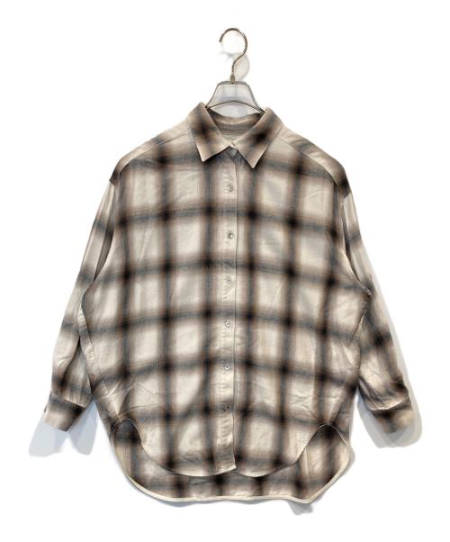 Spick and Span（スピック＆スパン）Spick and Span (スピック＆スパン) オンブレーチェックルーズシャツ　24050200211040 ブラウン サイズ:FREEの古着・服飾アイテム