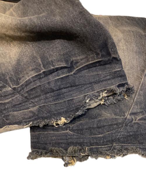 ANDER HUNK（アンダーハンク）ANDER HUNK (アンダーハンク) Overdyed Studed Baggy Jorts オーバーダイド スタデッド バギー ジョーツ ブラック サイズ:Sの古着・服飾アイテム