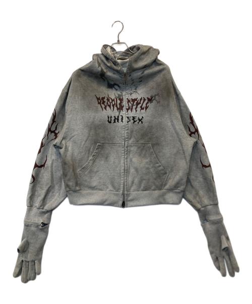 PEOPLESENSE（ピープルセンス）PEOPLESENSE (ピープルセンス) フェイスマスクファスナーパーカー グレー サイズ:Mの古着・服飾アイテム