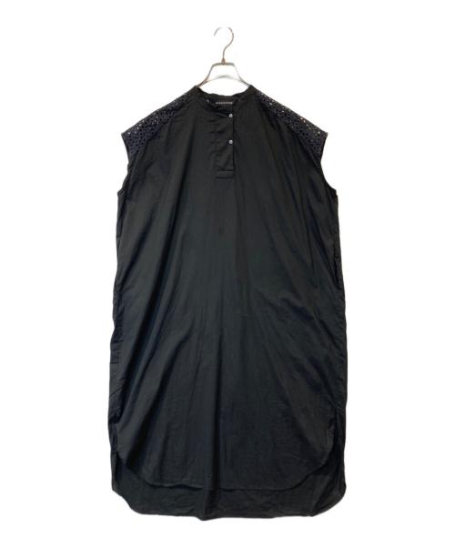 mizuiro-ind（ミズイロインド）mizuiro-ind (ミズイロインド) レース切替ワンピース ネイビー サイズ:Freeの古着・服飾アイテム