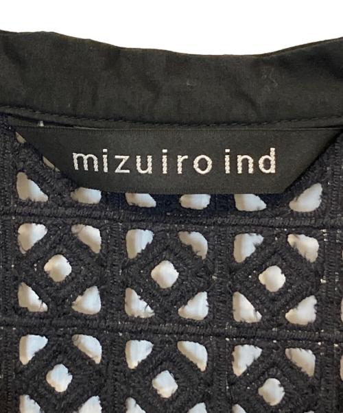 mizuiro-ind（ミズイロインド）mizuiro-ind (ミズイロインド) レース切替ワンピース ネイビー サイズ:Freeの古着・服飾アイテム