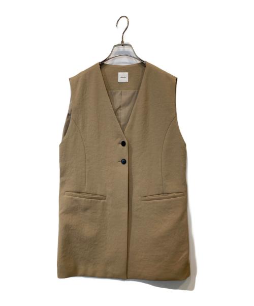 Spick and Span（スピック＆スパン）Spick and Span (スピック＆スパン) PEカルゼVカラージレ 24010200303130 ベージュ サイズ:表記がない為不明の古着・服飾アイテム