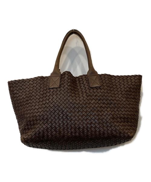 BOTTEGA VENETA（ボッテガベネタ）BOTTEGA VENETA (ボッテガベネタ) イントレチャート カバMM トートバッグ 115664 V9131 2040 ブラウンの古着・服飾アイテム