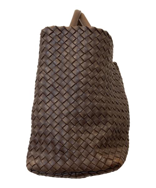 BOTTEGA VENETA（ボッテガベネタ）BOTTEGA VENETA (ボッテガベネタ) イントレチャート カバMM トートバッグ 115664 V9131 2040 ブラウンの古着・服飾アイテム