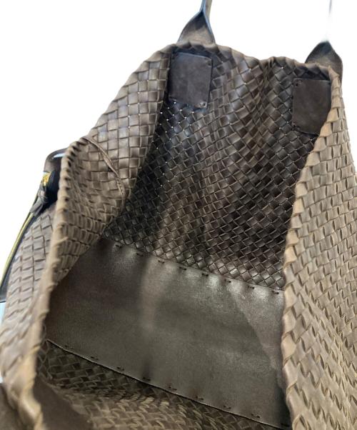 BOTTEGA VENETA（ボッテガベネタ）BOTTEGA VENETA (ボッテガベネタ) イントレチャート カバMM トートバッグ 115664 V9131 2040 ブラウンの古着・服飾アイテム