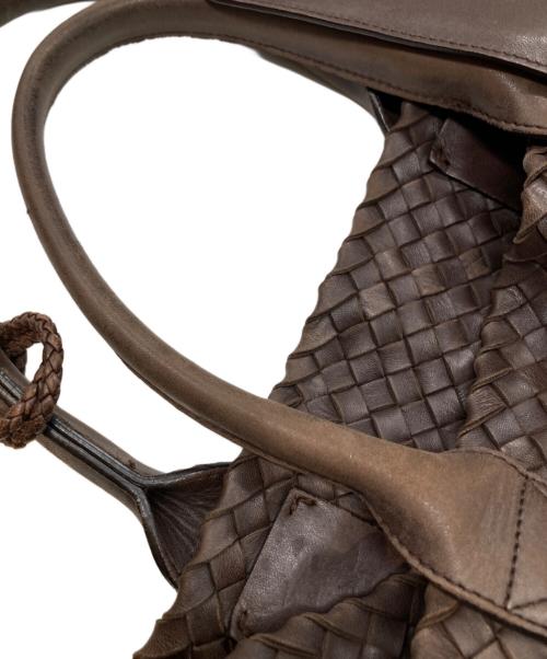 BOTTEGA VENETA（ボッテガベネタ）BOTTEGA VENETA (ボッテガベネタ) イントレチャート カバMM トートバッグ 115664 V9131 2040 ブラウンの古着・服飾アイテム