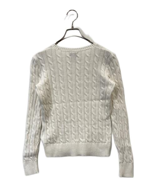 POLO RALPH LAUREN（ポロ・ラルフローレン）POLO RALPH LAUREN (ポロ・ラルフローレン) ケーブルニット ホワイト サイズ:Lの古着・服飾アイテム