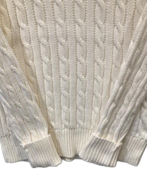 POLO RALPH LAUREN（ポロ・ラルフローレン）POLO RALPH LAUREN (ポロ・ラルフローレン) ケーブルニット ホワイト サイズ:Lの古着・服飾アイテム