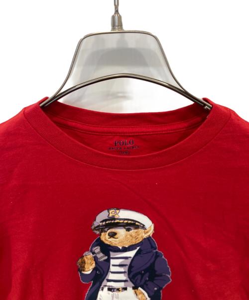 POLO RALPH LAUREN（ポロ・ラルフローレン）POLO RALPH LAUREN (ポロ・ラルフローレン) ポロベアカットソー レッド サイズ:7 /130 キッズサイズの古着・服飾アイテム