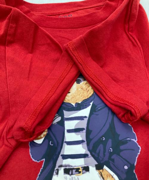 POLO RALPH LAUREN（ポロ・ラルフローレン）POLO RALPH LAUREN (ポロ・ラルフローレン) ポロベアカットソー レッド サイズ:7 /130 キッズサイズの古着・服飾アイテム