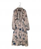 Sov.ソブ）の古着「フラワーシフォンワンピース　0501-242-253A」｜アイボリー
