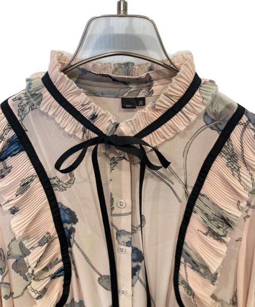 Sov.（ソブ）Sov. (ソブ) フラワーシフォンワンピース　0501-242-253A アイボリー サイズ:36の古着・服飾アイテム