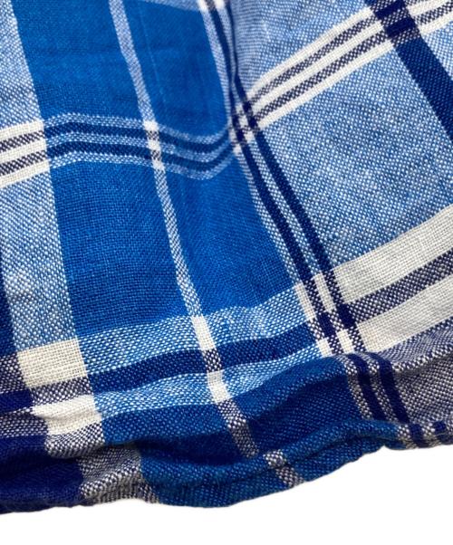 POLO BY RALPH LAUREN（ポロ バイ ラルフローレン）POLO by RALPH LAUREN (ポロ バイ ラルフローレン) リネンチェックスカート ブルー サイズ:00の古着・服飾アイテム