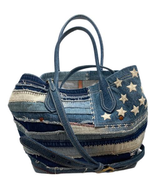 POLO BY RALPH LAUREN（ポロ バイ ラルフローレン）POLO BY RALPH LAUREN (ポロ バイ ラルフローレン) フラッグデニムベルポートバッグ インディゴ サイズ:FREEの古着・服飾アイテム