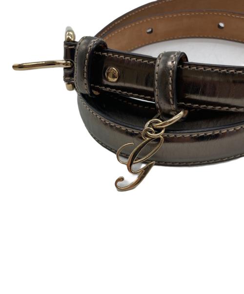 GUCCI（グッチ）GUCCI (グッチ) チャーム付ベルト　201789 シルバーの古着・服飾アイテム