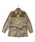 GAME WINNERゲーム・ウィナー）の古着「レザーパッチハンティングジャケット」｜ベージュ