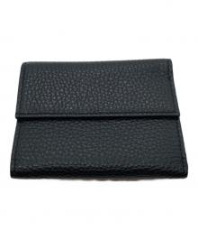 bell la bell（ベルラベル）の古着「イタリアンレザー三つ折りミニウォレット」｜ブラック