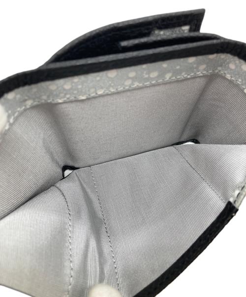 bell la bell（ベルラベル）bell la bell (ベルラベル) イタリアンレザー三つ折りミニウォレット ブラックの古着・服飾アイテム