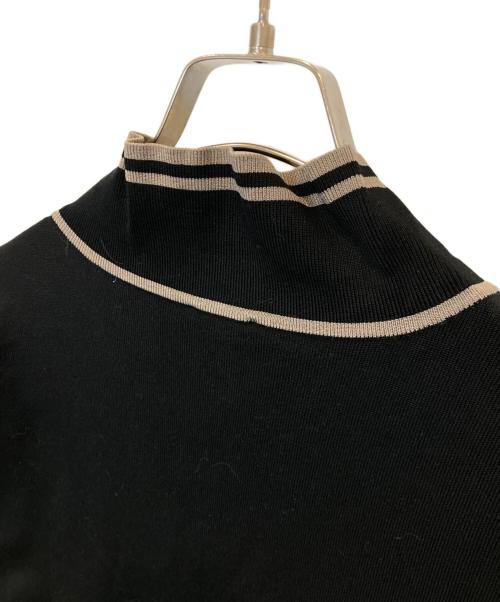 ARMANI COLLEZIONI（アルマーニ コレツィオーニ）ARMANI COLLEZIONI (アルマーニ コレツィオーニ) ハーフジップニット ブラック サイズ:XXLの古着・服飾アイテム