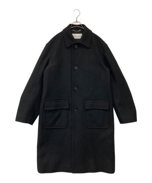 DRIES VAN NOTEN（ドリスヴァンノッテン）DRIES VAN NOTEN (ドリスヴァンノッテン) Wool Twill Overcoat ウールツイルオーバーコート 252-020209-2216-900 ブラック サイズ:Sの古着・服飾アイテム