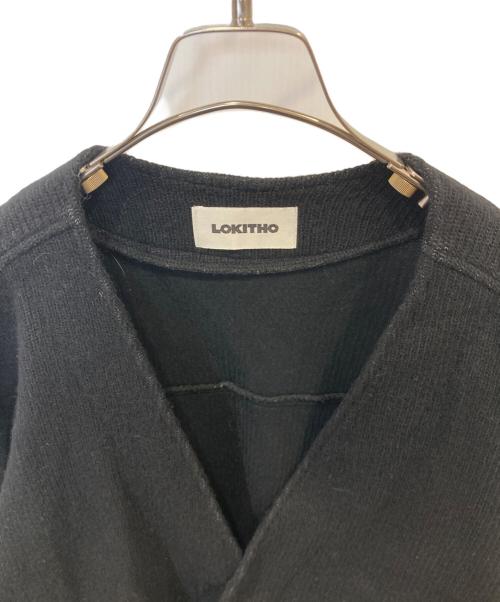 LOKITHO（ロキト）LOKITHO (ロキト) STUDIOUS別注 コードエンブロイダリーニットカーディガン ブラック サイズ:2の古着・服飾アイテム