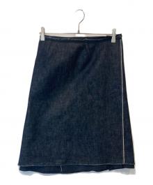 PRADA SPORTS（プラダスポーツ）の古着「ナイロン切替デニムスカート」｜インディゴ