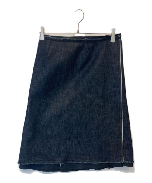 PRADA SPORTS（プラダスポーツ）PRADA SPORTS (プラダスポーツ) ナイロン切替デニムスカート インディゴ サイズ:38の古着・服飾アイテム