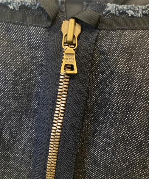 PRADA SPORTS（プラダスポーツ）PRADA SPORTS (プラダスポーツ) ナイロン切替デニムスカート インディゴ サイズ:38の古着・服飾アイテム