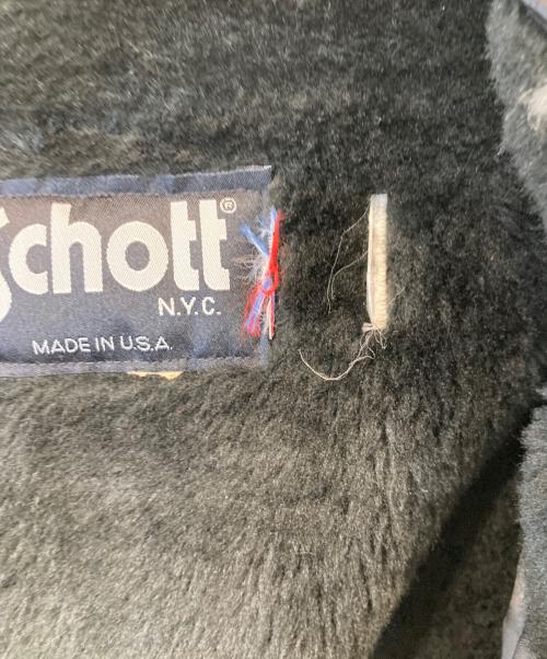 Schott（ショット）Schott (ショット) ボアライナー付シングルライダースジャケット　AT101 ブラック サイズ:40の古着・服飾アイテム